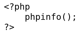 phpinfo