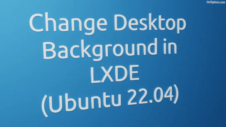 Change Desktop Background in LXDE Ubuntu 22.04