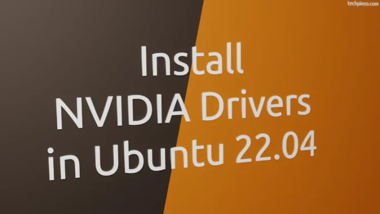 Install NVIDIA Drivers in Ubuntu 22.04