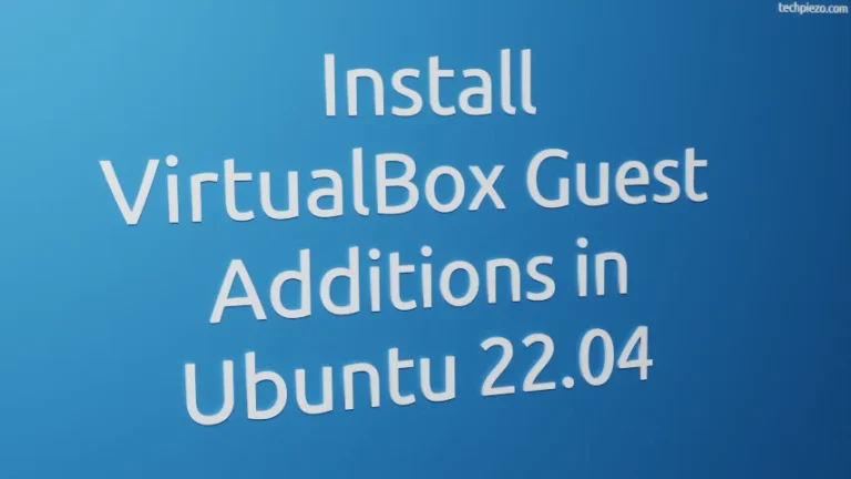 Install VirtualBox Guest Additions in Ubuntu 22.04