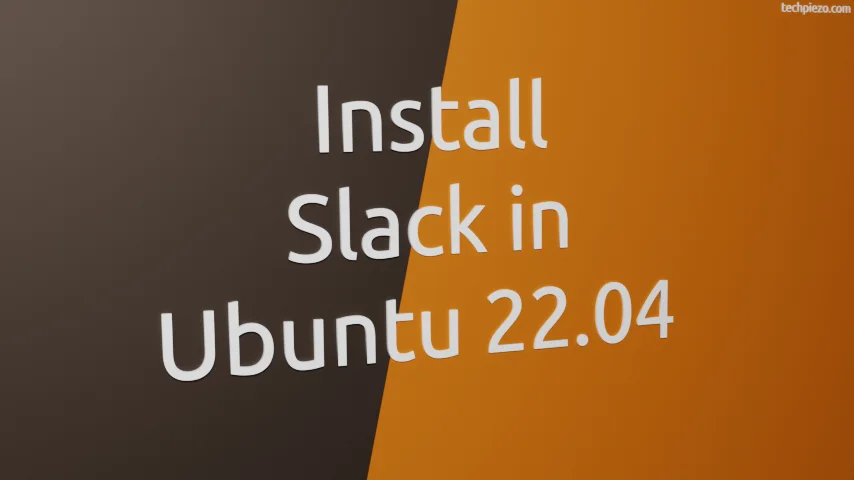 Install Slack in Ubuntu 22.04