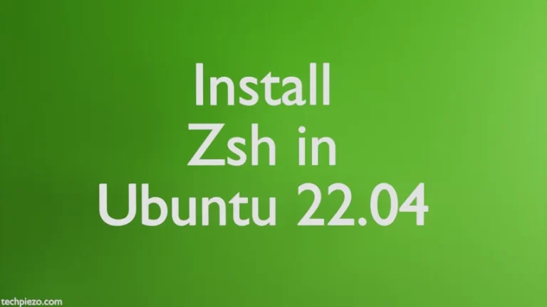 Install Zsh in Ubuntu 22.04
