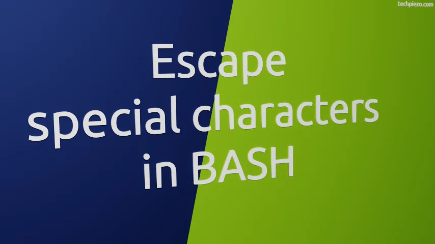 Escape special characters in BASH