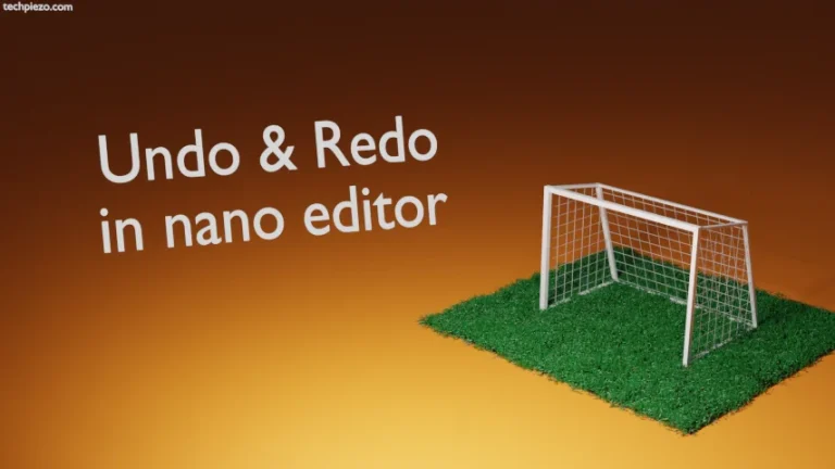 Undo and Redo in nano text editor