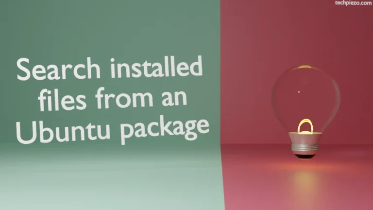 Search installed files from an Ubuntu package
