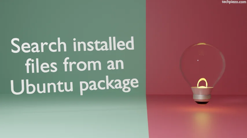 Search installed files from an Ubuntu package