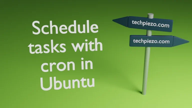 Schedule tasks with cron in Ubuntu