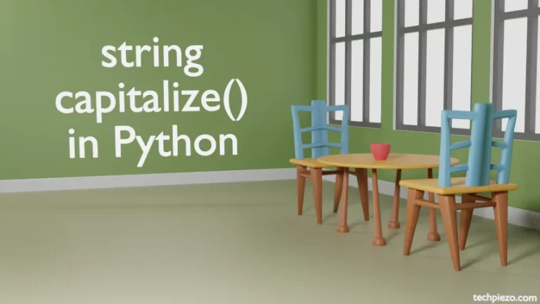 string capitalize() in Python