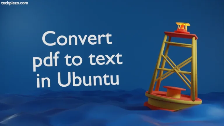Convert PDF to text in Ubuntu