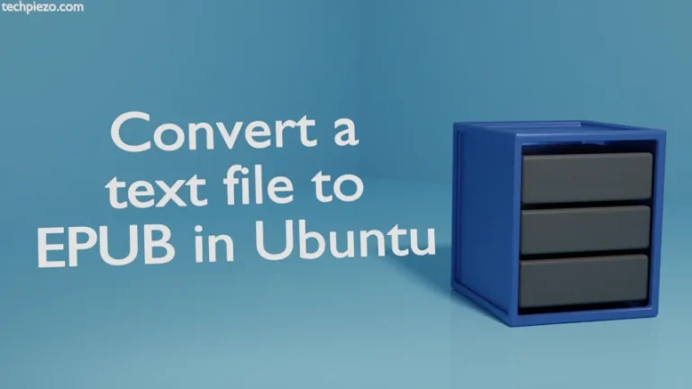 Convert a text file to EPUB in Ubuntu