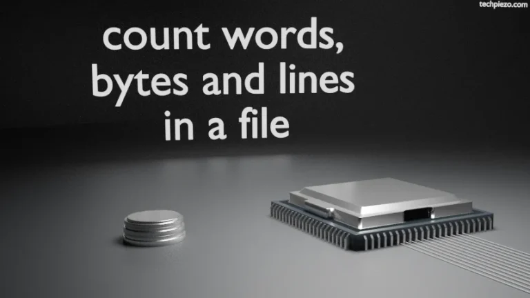 Count words, bytes and lines in a file (wc command)