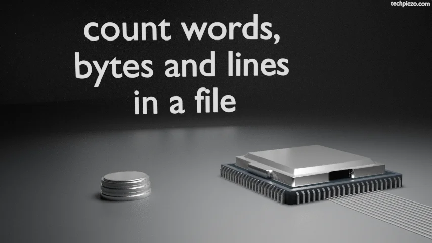 Count words, bytes and lines in a file (wc command)