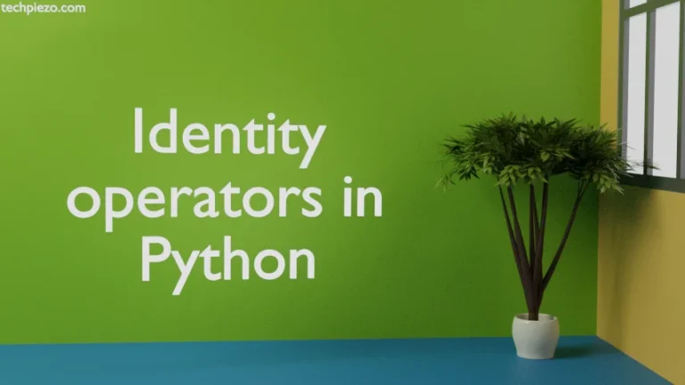 Identity operators in Python