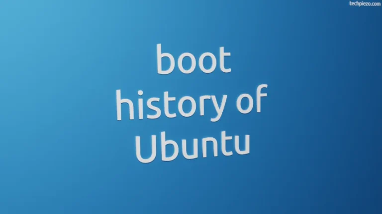 boot history of Ubuntu