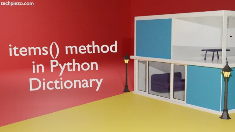 items() method in Python Dictionary