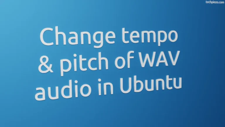 Change tempo and pitch of WAV audio in Ubuntu