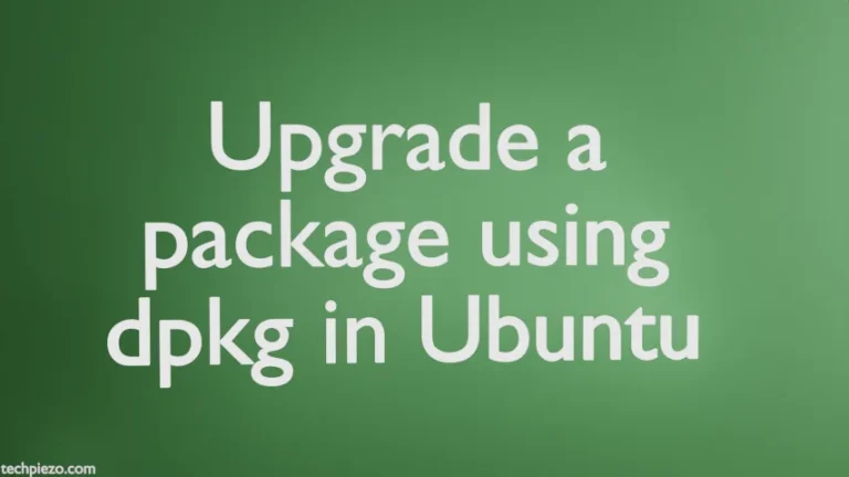 Upgrade a package using dpkg in Ubuntu