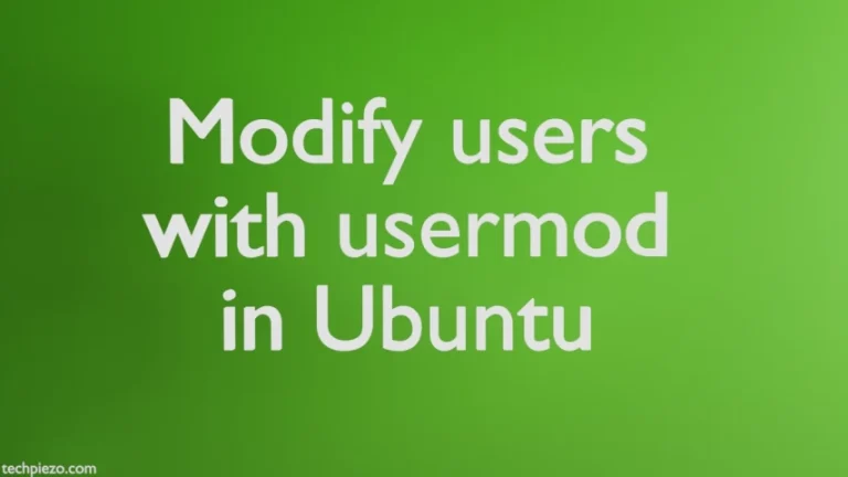 Modify users with usermod in Ubuntu