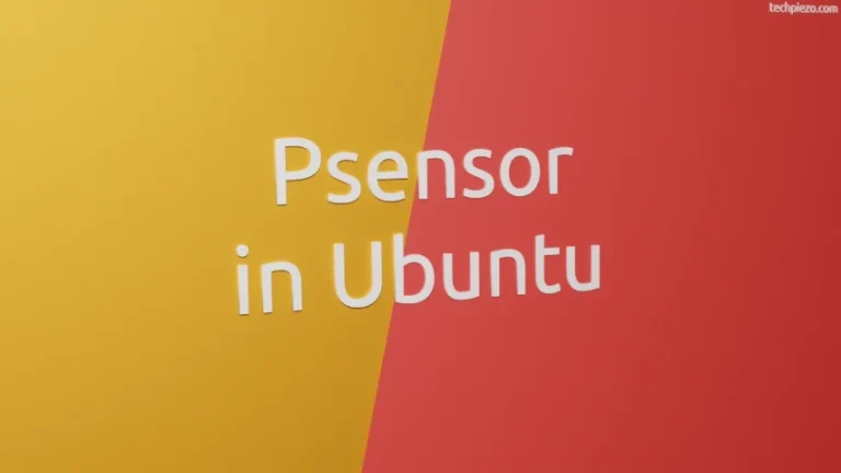 Psensor in Ubuntu