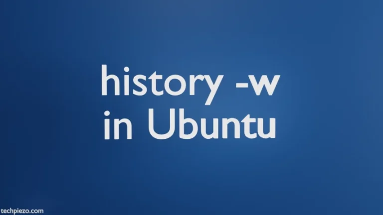 history -w command in Ubuntu