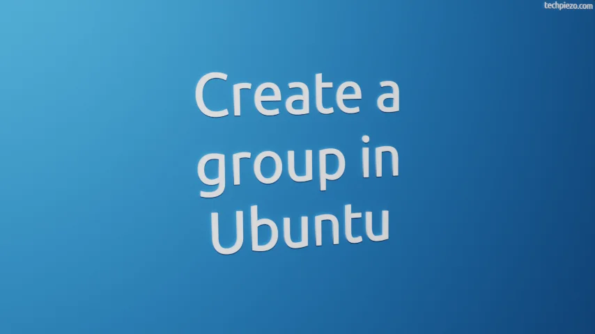 Create a group in Ubuntu