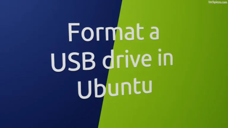 Format a USB drive in Ubuntu