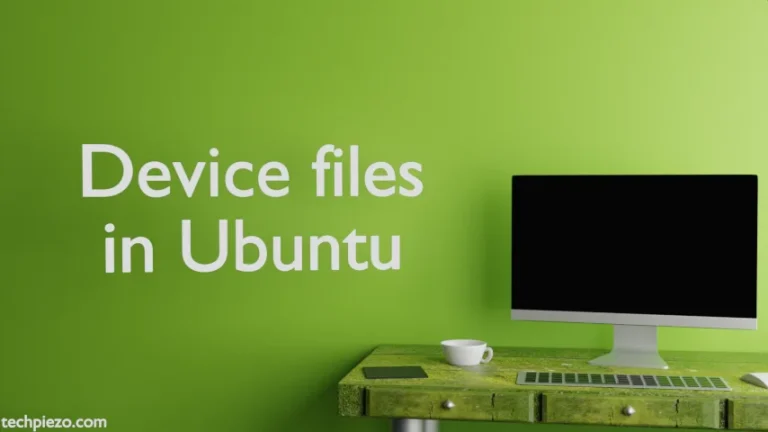 Device files in Ubuntu