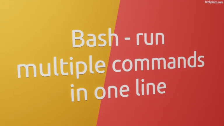 Bash – run multiple commands in one line