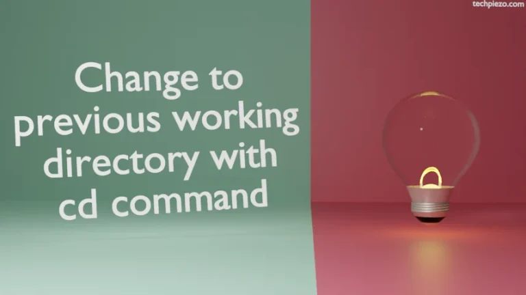 Change to previous working directory with cd command in Linux