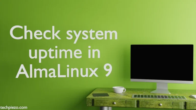 Check system uptime in AlmaLinux 9