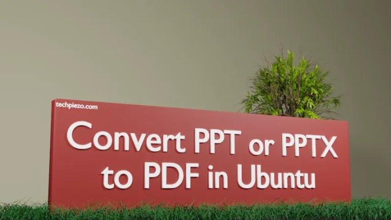 Convert PPT or PPTX to PDF in Ubuntu