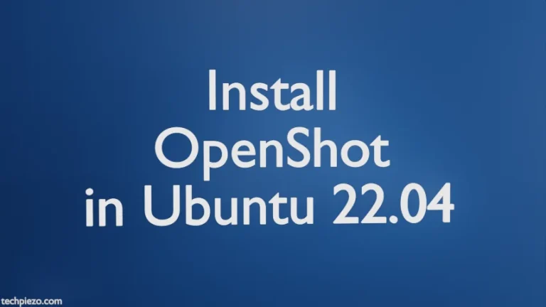 Install OpenShot video editor in Ubuntu 22.04