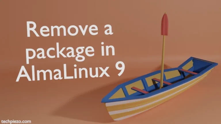 Remove a package in AlmaLinux 9