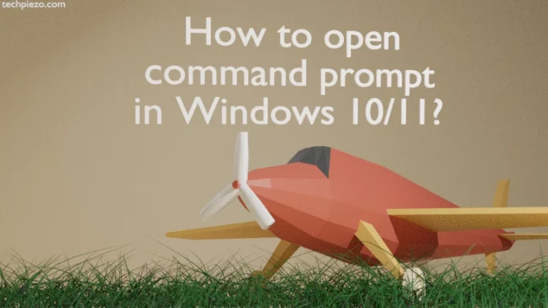 How to open command prompt in Windows 10/11