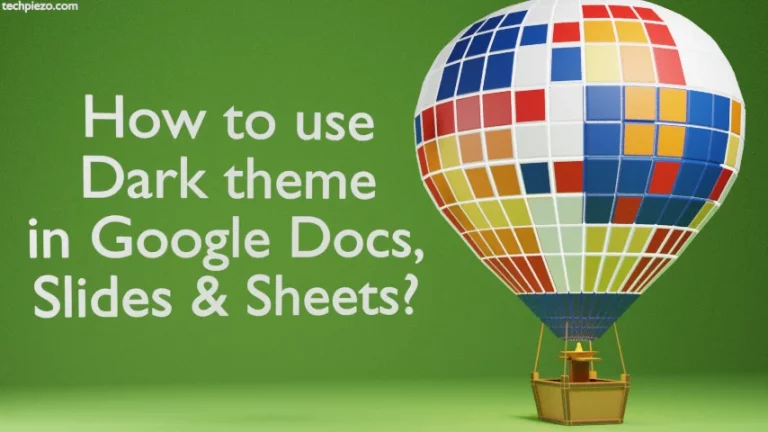 Use Dark theme in Google Docs, Slides and Sheets
