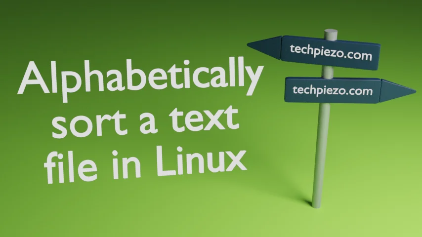 How to alphabetically sort a text file in Linux
