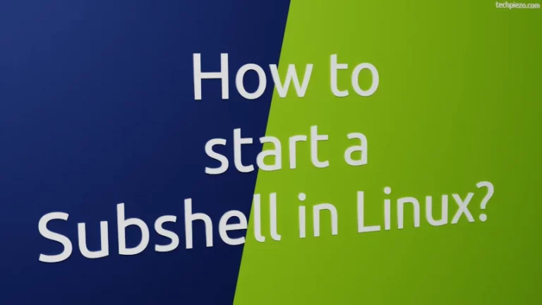 How to start a Subshell in Linux