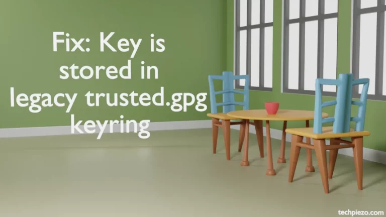 Fix: Key is stored in legacy trusted.gpg keyring